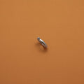 Silver ring on an orange background